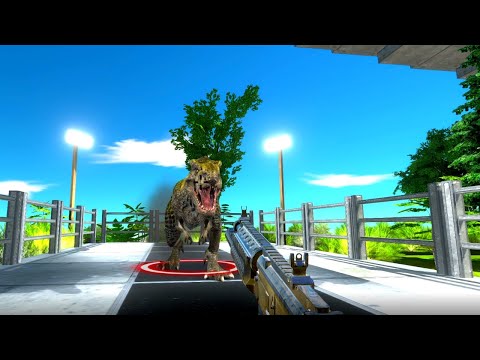 FPS PERSPECTIVE with all WEAPONS in DEATH RUN - Animal Revolt Battle Simulator (ARBS)