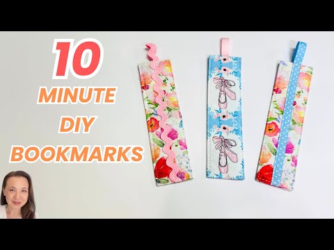 DIY Fabric Bookmarks | Quick & Easy 10 Minute Scrap Fabric Project - 3 Ways!