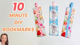 DIY Fabric Bookmarks | Quick & Easy 10 Minute Scrap Fabric Project - 3 Ways!