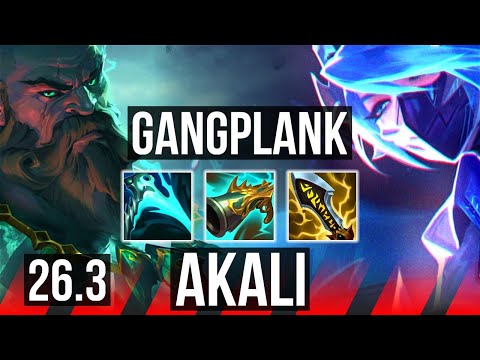 GANGPLANK vs AKALI (TOP) | 53K damage | EUW Master | 26.3
