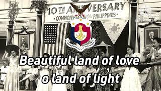 Anthem of the Commonwealth of the Philippines: The Philippine Hymn (With lyrics)