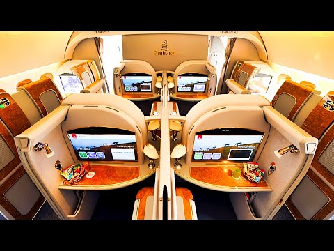 , title : 'Emirates A380 First Class Flight Full Review from Tokyo to Dubai (+ Dubai First Class Lounge)'