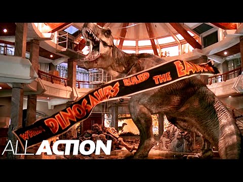 Escaping The Park - Final Scene | Jurassic Park (1993) | All Action