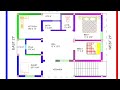 27 × 38 north face 3 bedroom house plan with centre line 27 × 38 north face 3 bedroom house plan with centre line