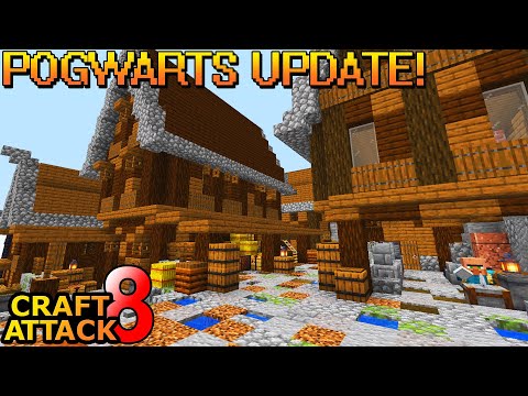 5 houses, EXTREME progress & more at the castle! 5 timelapses! - Minecraft Craft Attack 8 #150