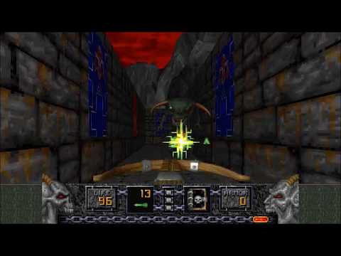 Heretic Masters of Chaos e2m1 black plague speed run in 1:00