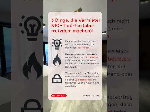 Was euer Vermieter macht, aber eigentlich gar nicht darf!​ ☝️​ | WBS.LEGAL #shorts