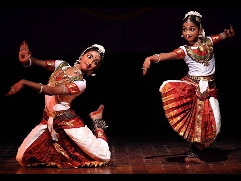 7 year old Miru & Mridula Arangetram - Aabhogi Varnam  first half - Sridevi Nrithyalaya