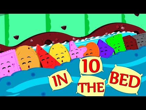 dez na cama | rimas de berçário | bebê rima | rima em portugues | rima para bebês | Ten In the Bed