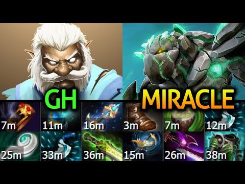 Miracle- [Tiny] VS GH-God [Zeus] Dota 2 | Physical Build vs Magic Build