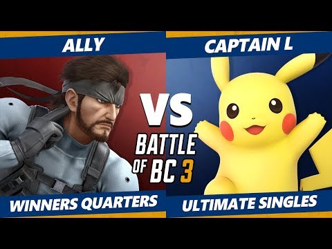 Smash Ultimate Tournament - Ally (Snake, Mario) Vs. Captain L (Pikachu, Pichu) BoBC3 SSBU W Quarters