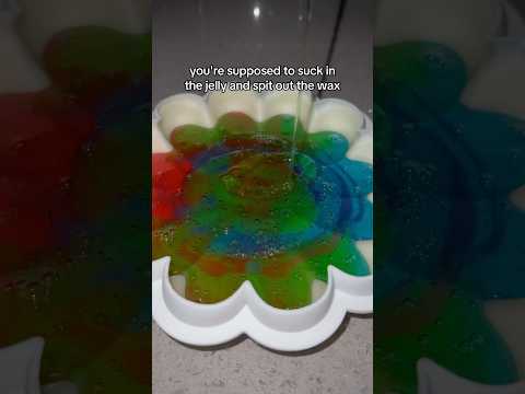 Is wax candy even edible?!🫣 #candy #shorts