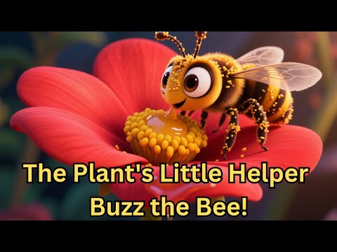 The Plant's Little Helper Buzz the Bee! Educational video to learn Pollination | Story for kids
