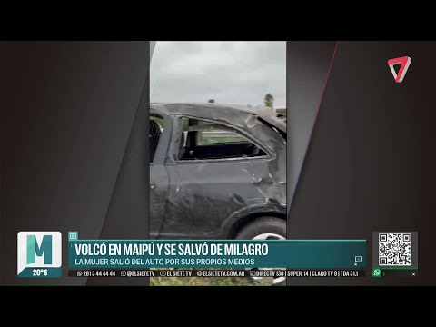 Una mujer salió ILESA tras VOLCAR su vehículo en Maipú