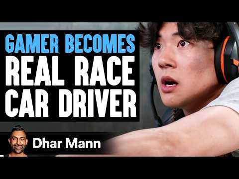 GAMER Becomes Real RACE CAR DRIVER | Dhar Mann Studios