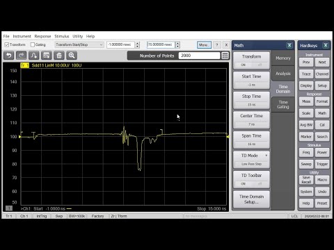 Keysight VNA: Diff-Z TDR setup procedure