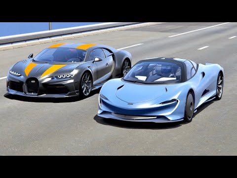 Bugatti Chiron Super Sport 300+ vs  McLaren Speedtail - Drag Race 20 KM