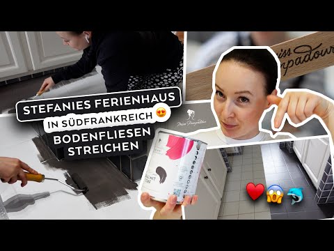 Stefanies Kofferkamera Teil 2: Badezimmer / Fliesen streichen in Südfrankreich