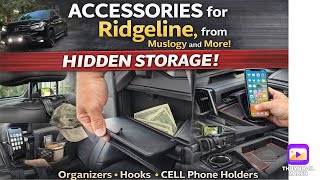 ACCESSORIES for Ridgeline, from Muslogy and More! Organizers, Hooks, CELL phone holders! 