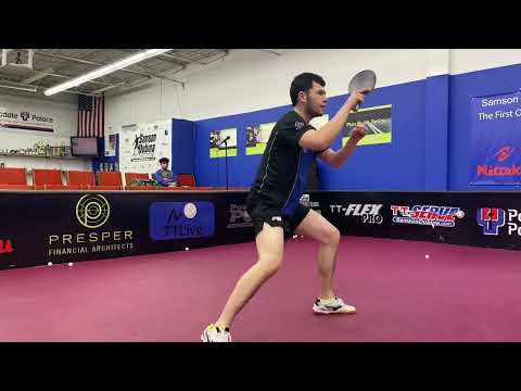 Luke Chilson Training at the Samson Dubina Table Tennis Academy