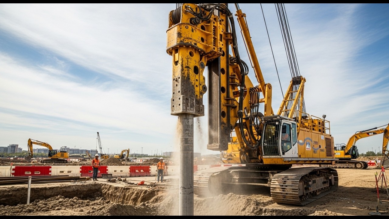 How Foundation Piles Are Driven | Deep Foundation Construction Explained