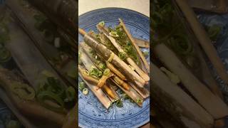 最後にマテ貝のバター醤油炒めが食べたい！
