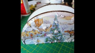 Как да си направим Коледен салфетник с декупаж?
