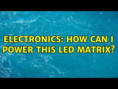 Electronics: How can I power this LED Matrix?