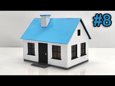 Simple Mini House With Cardboard | Miniature House #8