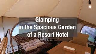 Have a unique glamping experience in the lovely hotel garden