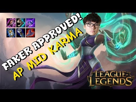 SKT T1 FAKER // KARMA VS VLADIMIR MID // (KOREAN RANK) // GAMEPLAY STREAM PATCH 8.9