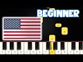 National Anthem Of The USA (United States) | Beginner Piano Tutorial | Easy Piano
