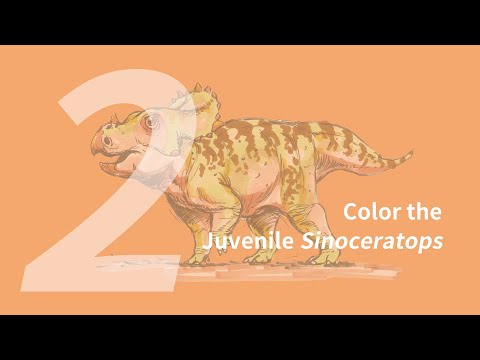 A-Qi the Juvenile Sinoceratops 1: Color the Juvenile Sinoceratops