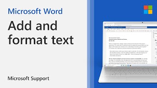 How to add and format text in Word | Microsoft