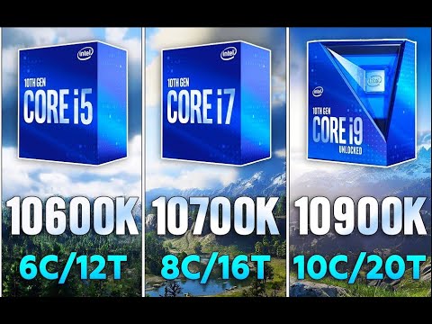 i9-10900K vs i7-10700K vs i5-10600K Test in 8 Games