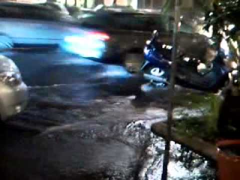 Pioggia fitta a Catania