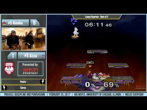 Praxis 3 - Azzu (Falco) vs. Knubs (Luigi) - SSBM - Losers Quarters