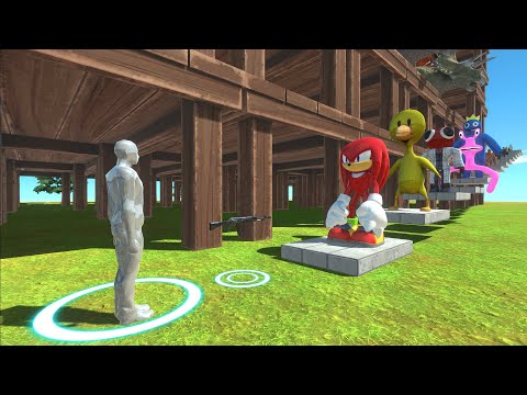 Deadly FPS parkour around wooden buildings and rough seas - Animal Revolt Battle Simulator