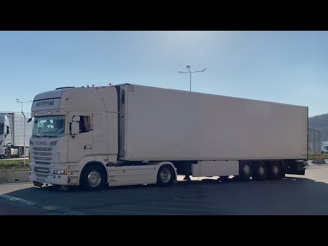 Scania R500 V8 open pipe sound