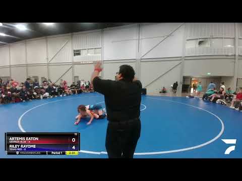 112 Lbs Round 3 (8 Team) - Artemis Eaton, Georgia Blue Vs Riley Rayome, Texas Red 883b
