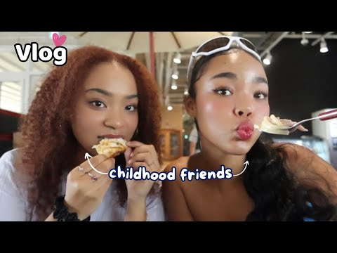 Summer break vlog in Korea: Hang out with Jenny park👧🏽, eating, shopping and having a sleepover