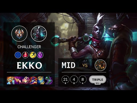 Ekko Mid vs Cassiopeia - EUW Challenger Patch 11.17