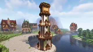 Minecraft | How to Build a Medieval Lighthouse | Tutorial