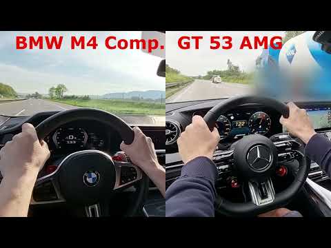 BMW M4 vs  Mercedes GT 53 AMG Acceleration Battle