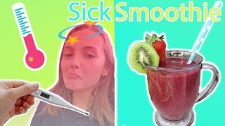 Sister Gets Sick | Fruit Smoothie Recipe For A Sore Throat | Healthy High Vitamin C | Kids Cooking