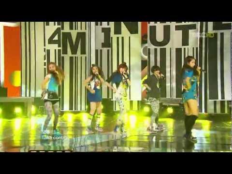 [HD] [090711] 4Minute - Hot Issue + Dance Performance With 2PM @ Music Core