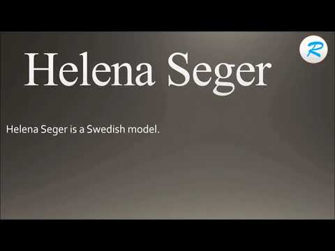 How to pronounce Helena Seger