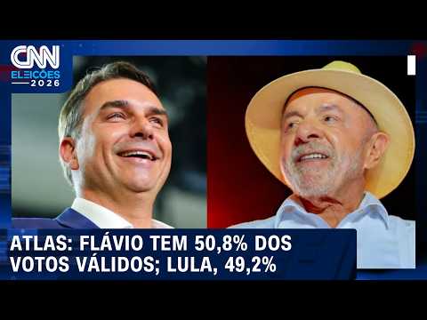 Flávio tem 50,8% dos votos válidos no 2º turno; Lula, 49,2%, aponta AtlasIntel | CNN ELEIÇÕES