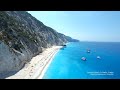Best Beaches Egremni Beach Lefkada Greece Deep House Drone 4K Footage