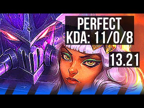 KASSADIN vs QIYANA (MID) | 11/0/8, 73% winrate, Legendary | NA Master | 13.21